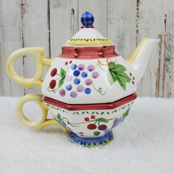 Make The Season Bright Teapot Cup Set - Picture 2 of 5
